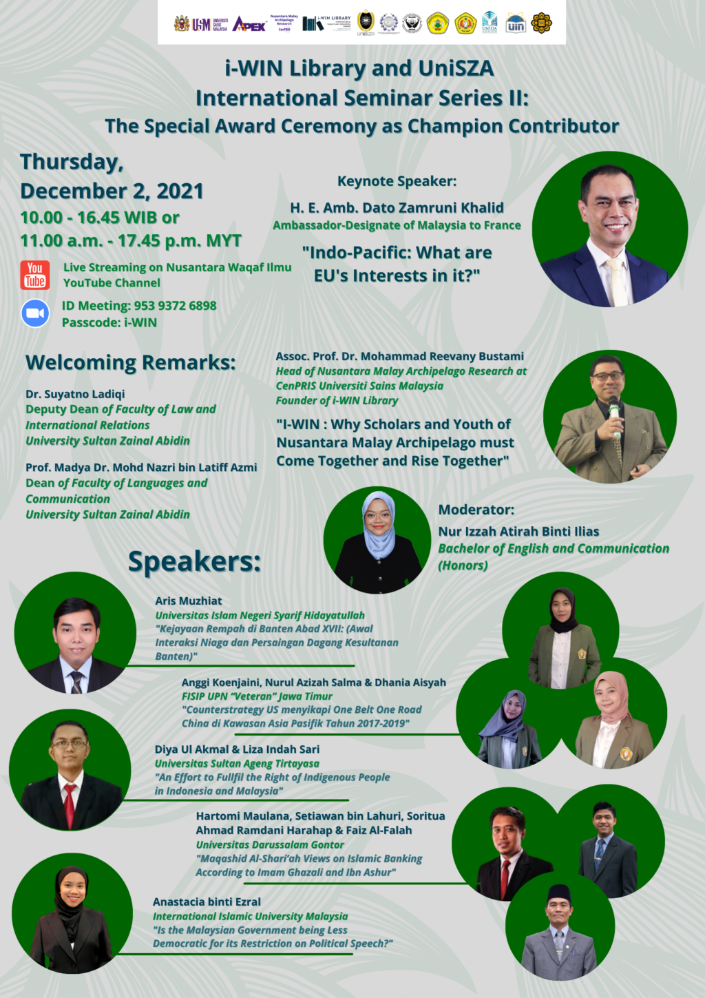 I-WIN-LIBRARY-UniSZA-International-Webinar-II-Poster