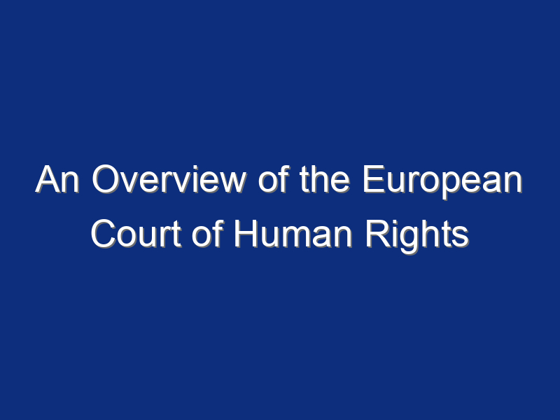 An Overview of the European Court of Human Rights