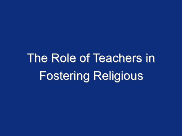The Role of Teachers in Fostering Religious Multiculturalism – i-WIN ...